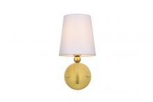  LD7322W6BRA - Colson 1 Light Brass and Clear Bath Sconce