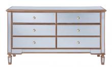  MF6-1136G - 6 Drawers Cabinet 60 In.x20 In.x34 In. in Gold Paint