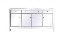  MF72072S - Reflexion 72 In. Mirrored Credenza in Antique Silver