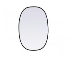  MR2B2030BLK - Metal Frame Oval Mirror 20x30 Inch in Black