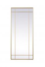  MR3FL3070BRA - French Panel Full Length Mirror 30x70 Inch in Brass