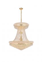  V1800G36SG/RC - Primo 28 Light Gold Chandelier Clear Royal Cut Crystal