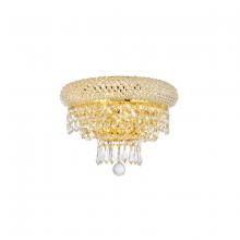  V1803W12G/RC - Primo 2 Light Gold Wall Sconce Clear Royal Cut Crystal