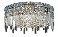  V2031F14C/RC - MaxIme 4 Light Chrome Flush Mount Clear Royal Cut Crystal