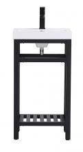  VF14018BK - 18 Inch Single Bathroom Metal Vanity in Black