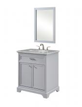  VF15030GR - 30 In. Single Bathroom Vanity Set in Light Grey