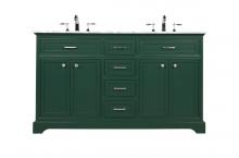  VF15060DGN - 60 Inch Single Bathroom Vanity in Green