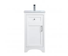  VF17018WH - 18 Inch Single Bathroom Vanity in White