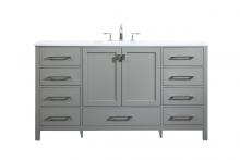  VF18860GR - 60 Inch Single Bathroom Vanity in Grey