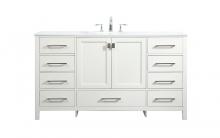  VF18860WH - 60 Inch Single Bathroom Vanity in White