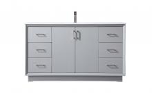  VF19660GR - 60 Inch Single Bathroom Vanity in Grey