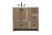  VF2836NT - 36 Inch Single Bathroom Vanity in Natural Oak