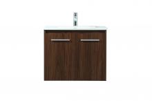  VF44524MWT - 24 Inch Single Bathroom Vanity in Walnut