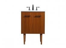  VF48024MTK - 24 Inch Single Bathroom Vanity in Teak