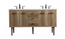  VF48060DNT - 60 Inch Single Bathroom Vanity in Natural Oak