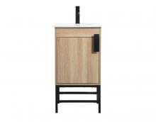  VF48818MW - 18 Inch Single Bathroom Vanity in Mango Wood