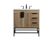  VF48832NT - 32 Inch Single Bathroom Vanity in Natural Oak