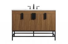  VF48848WB - 48 Inch Single Bathroom Vanity in Walnut Brown