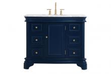  VF52042BL - 42 Inch Single Bathroom Vanity Set in Blue