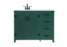  VF90242MGN - 42 Inch Single Bathroom Vanity in Green