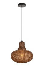  LDPD2061 - Finola Collection Pendant D11.8'' H12.6 Lt:1 Black and Coffee Finish