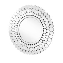  MR9156 - Sparkle 31.5 in. Contemporary Round Mirror in Clear