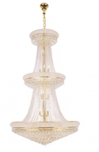  V1800G42G/RC - Primo 38 Light Gold Chandelier Clear Royal Cut Crystal