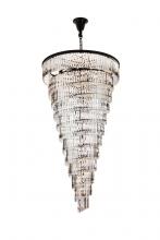  1201SR48MB/RC - Sydney 48 Inch Spiral Crystal Chandelier in Matte Black