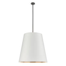  PD311030UBWG - Calor 30-in Urban Bronze/White Linen With Gold Parchment 3 Lights Pendant