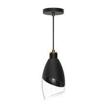  PD587105MBCL - Capri 5-in Clear Glass/Matte Black 1 Light Pendant