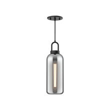  PD401505MBSM - Soji 5-in Matte Black/Smoked Solid Glass 1 Light Pendant