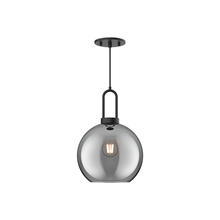  PD601710MBSM - Soji 10-in Matte Black/Smoked Solid Glass 1 Light Pendant