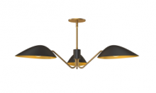  PD550336MBAG - Oscar 36-in Aged Gold/Matte Black 3 Lights Pendant