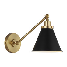  CW1121MBKBBS - Wellfleet Single Arm Cone Task Sconce