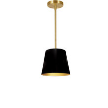  ODR-XS-698 - 1LT Oversized Drum Pendant X-Small, BK/GLD Shade