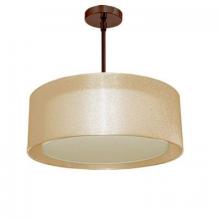  MEL228-811-720-OBB - 3LT Double Drum Pendant Gld/Crm Shd