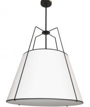  TRA-3P-BK-WH - 3LT Trapezoid Pendant BK/WH Shade w/790Diff