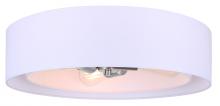  IFM1148A19BN - LANDRA 19 in. 3-Light 60-Watt Contemporary Brushed Nickel Flush Mount with White Fabric Shade