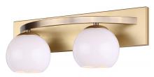  IVL1169A02GDP - MONROE 6.5 in. 2 Light Gold Vanity with Opal Glass Shade