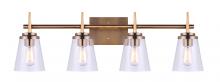  IVL703A04GD - Perla 4 Light Vanity, Metal Finish