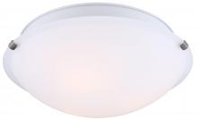  IFM161651 - Fmount, 16" 3 Bulb Clip Flushmount, Alabaster Glass, 60W Type A