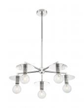  60/7255 - Bizet - 5 Light Chandelier with- Polished Nickel Finish