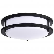  62/1735 - Glamour LED 10 inch; Flush Mount Fixture; Black Finish; CCT Selectable 3K/4K/5K