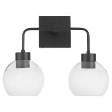  532-2-159 - Lacy 2 Light with Layered White Glass, Matte Black