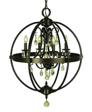  1064 MB - 4-Light Mahogany Bronze Compass Dining Chandelier