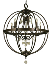  1069 MBLACK - 5-Light Matte Black Compass Foyer Chandelier