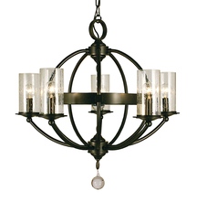  1075 MBLACK/F - 5-Light Matte Black Compass Dining Chandelier