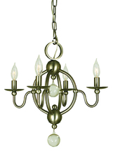  1159 MB - 4-Light Mahogany Bronze Quatrefoil Mini Chandelier