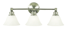  2423 PN/WH - 3-Light Polished Nickel Taylor Sconce