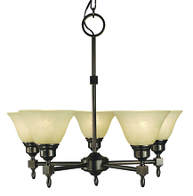  2435 SBR/AM - 5-Light Siena Bronze Taylor Dining Chandelier